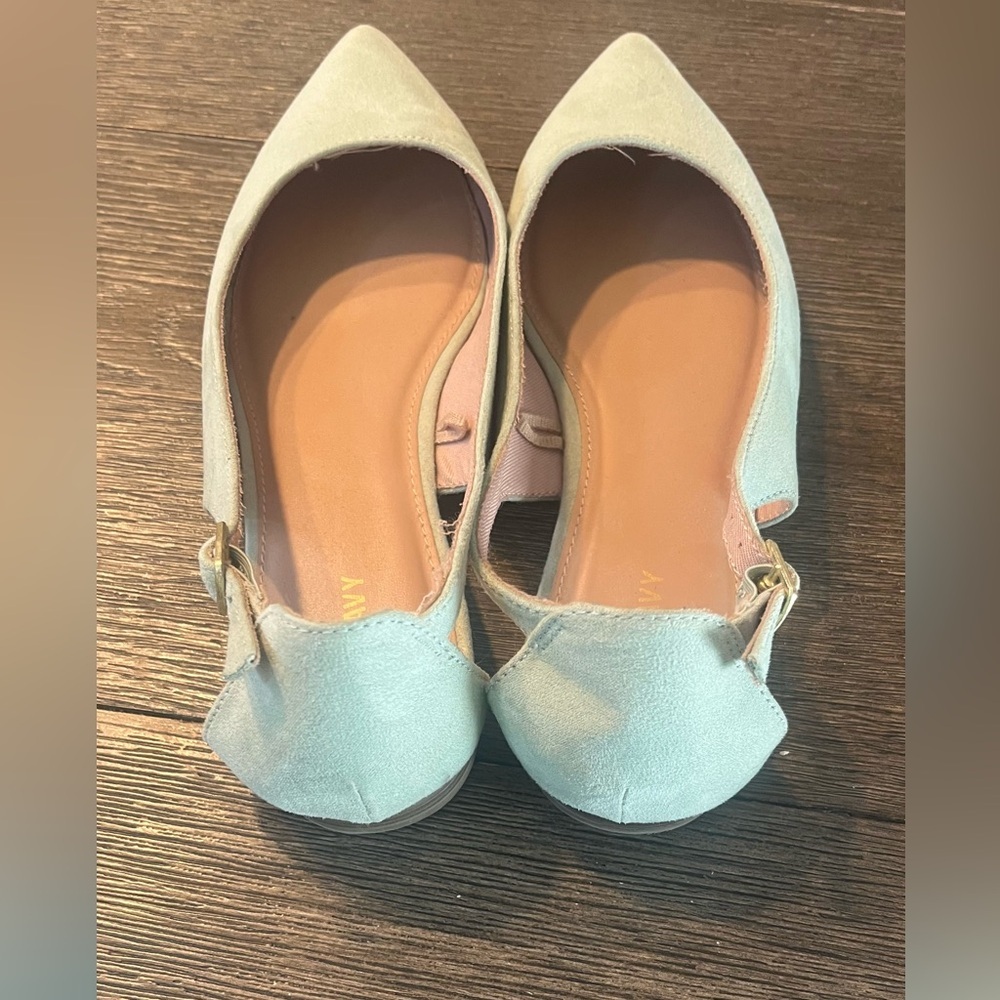 🍀EUC! Old Navy Women's Mint Green Slingback pointy toe Flats Size 8🍀 - Picture 5 of 6